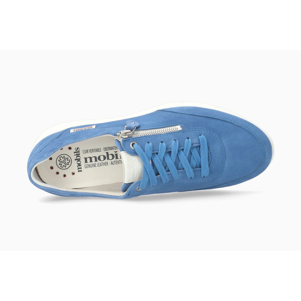Baskets en cuir IVONIA bleu 5134, MEPHISTO