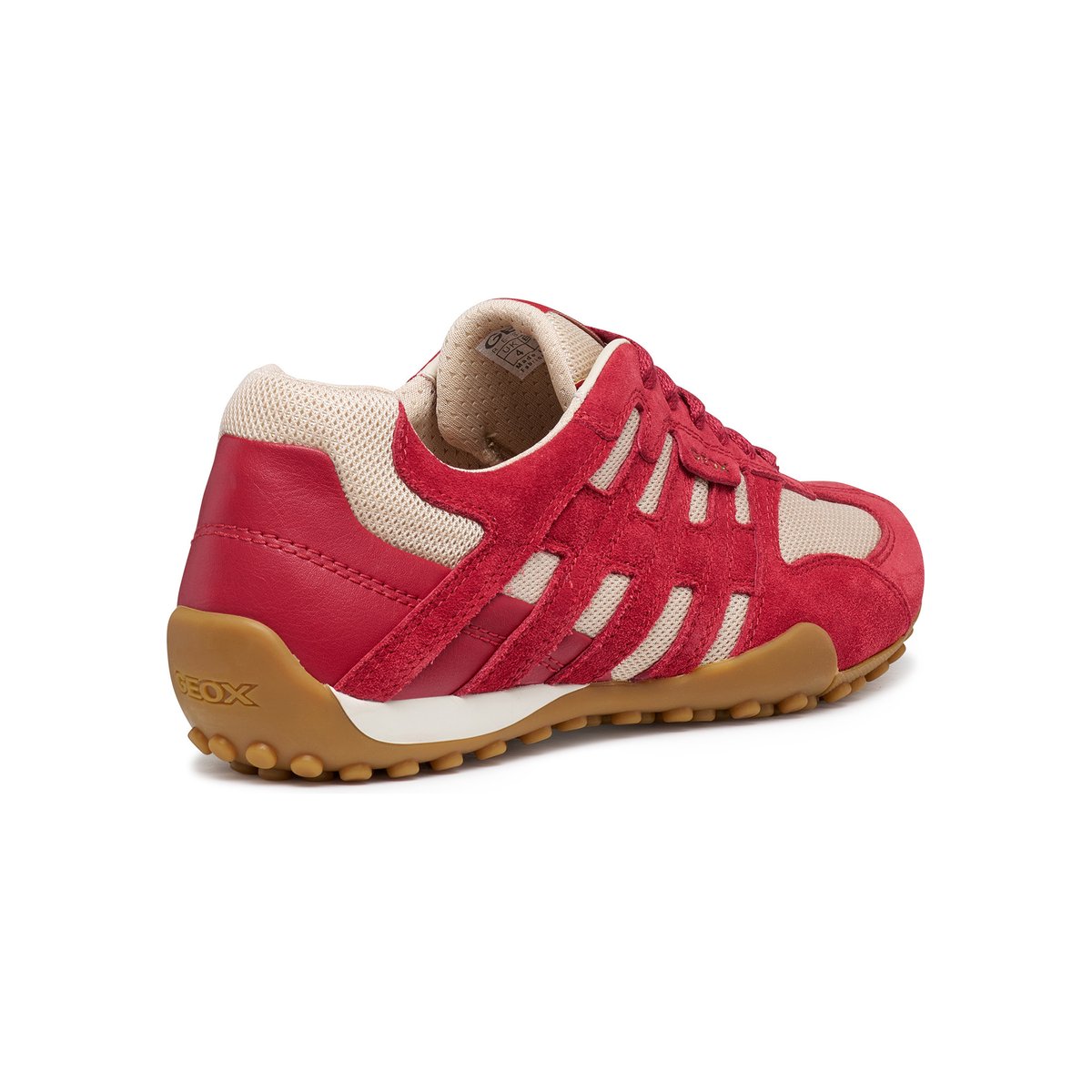 Baskets  D SNAKE ORIGINAL rouge/blanc cassé, GEOX