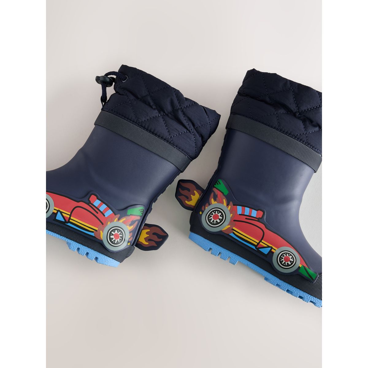 Bottes de pluie en caoutchouc à revers voiture de la marine, NEXT