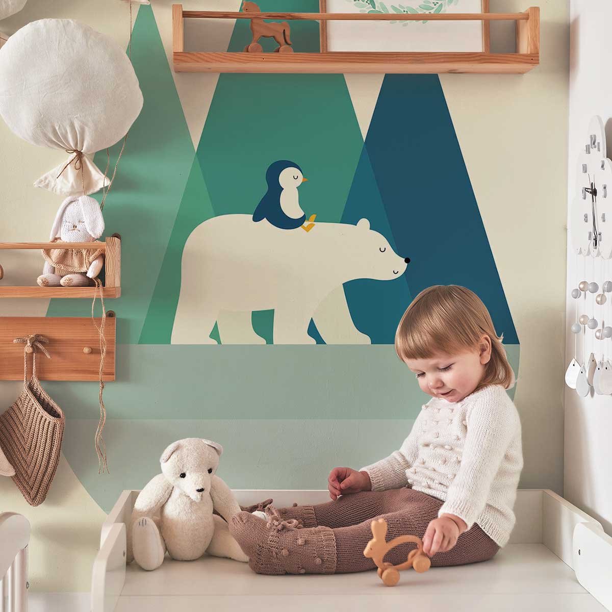 Papier peint le monde la glace intissé, HEXOA