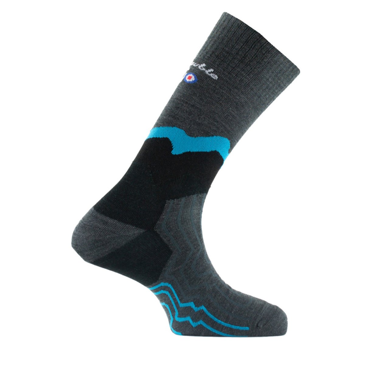 Coffret rando de chaussettes Double en fils recyclés et laine gris, THYO