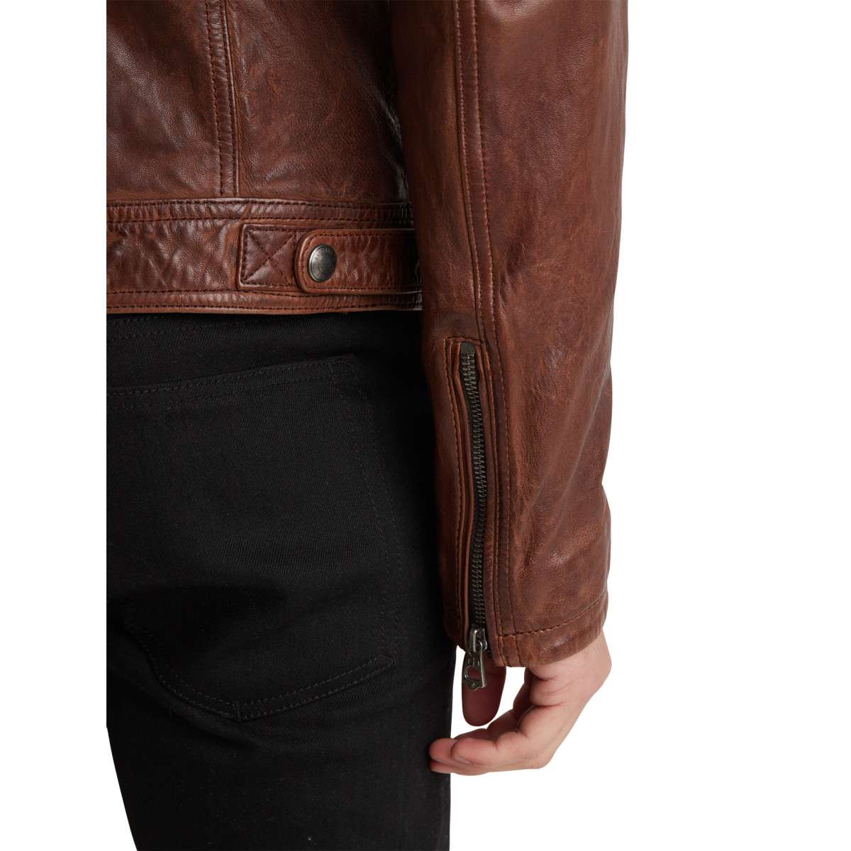 Blouson droit marron, DAYTONA