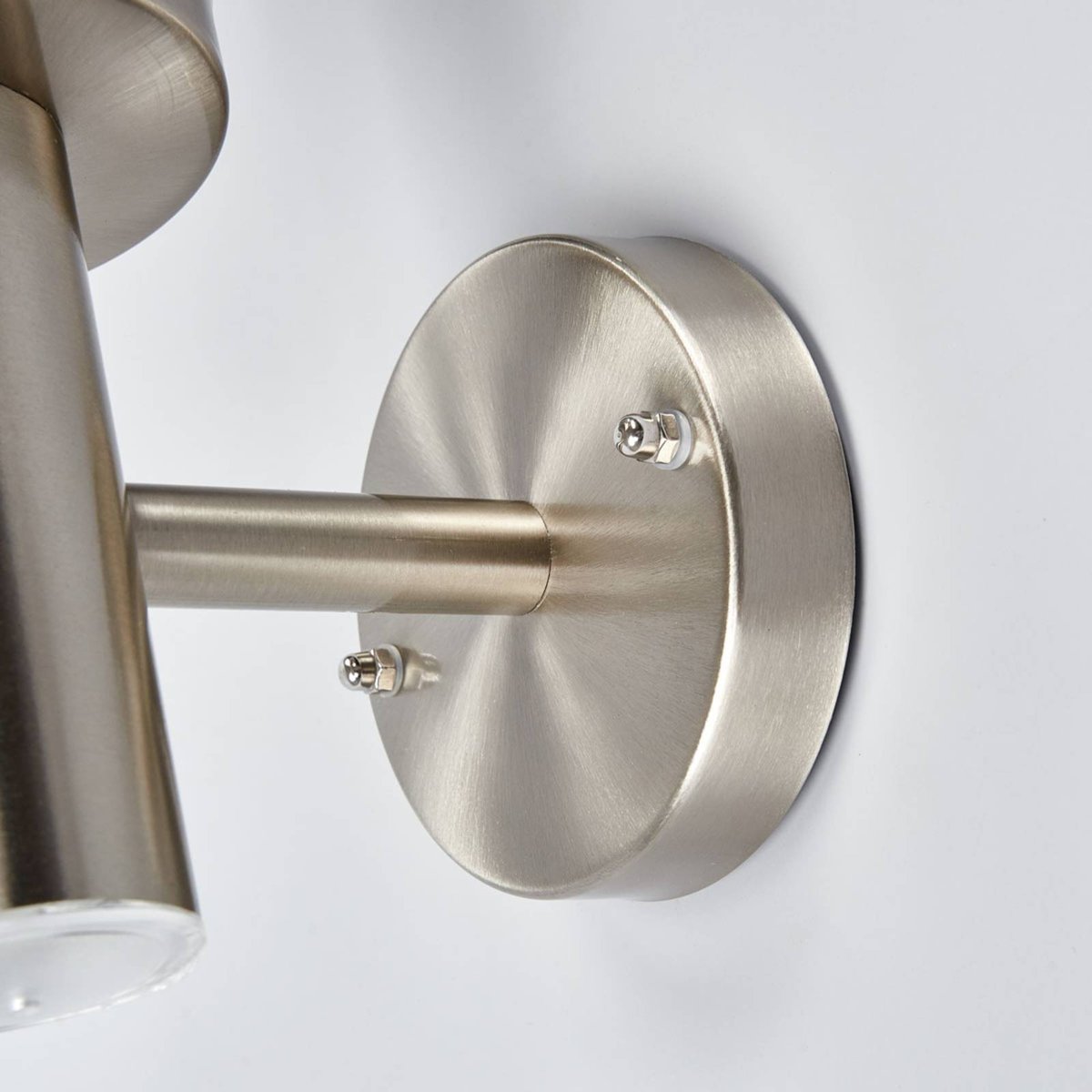Applique extérieure en inox moderne, Djori acier inoxydable, transparent, LINDBY