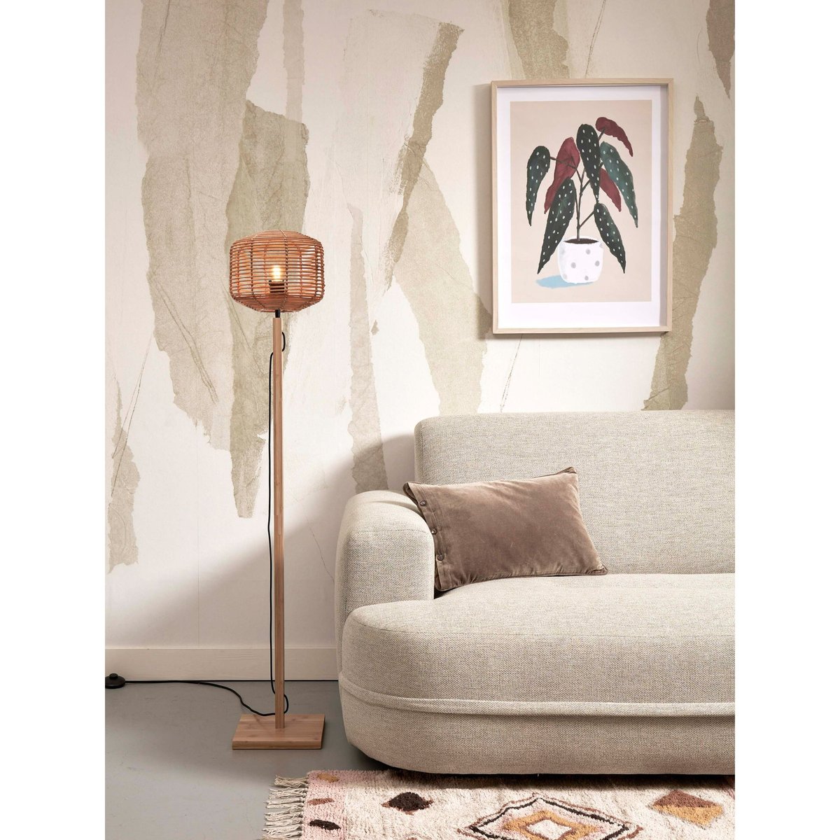 Lampadaire Bambou TANAMI naturel, GOOD & MOJO
