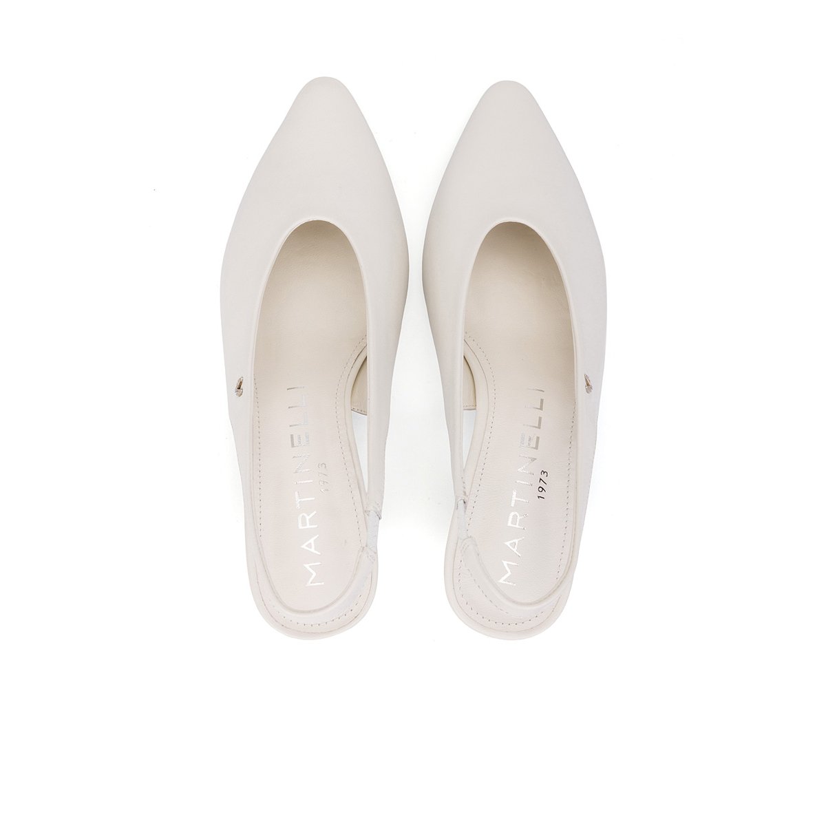Chaussures à talon cuir Adda crudo, MARTINELLI