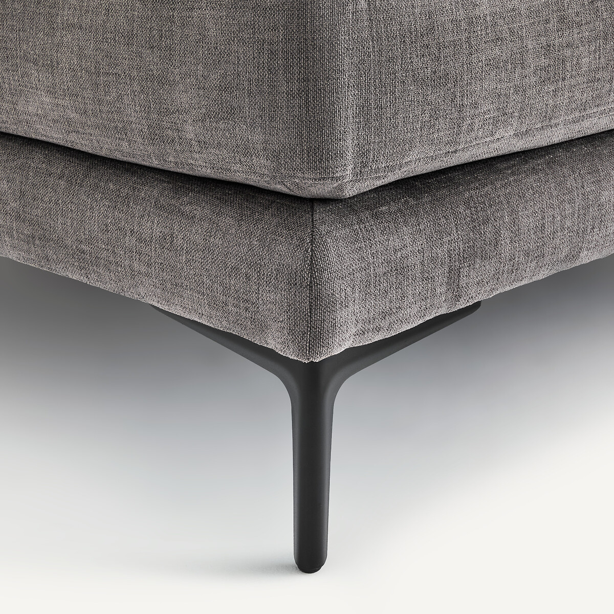 Canapé d'angle en polyester coton, MODERNISTE gris stone, EMMANUEL GALLINA X AM.PM
