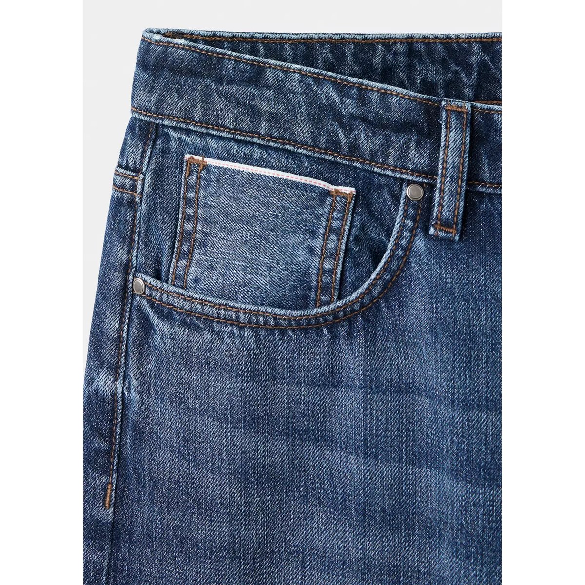 Jean regular fit 100 % coton bleu moyen, MANGO MAN
