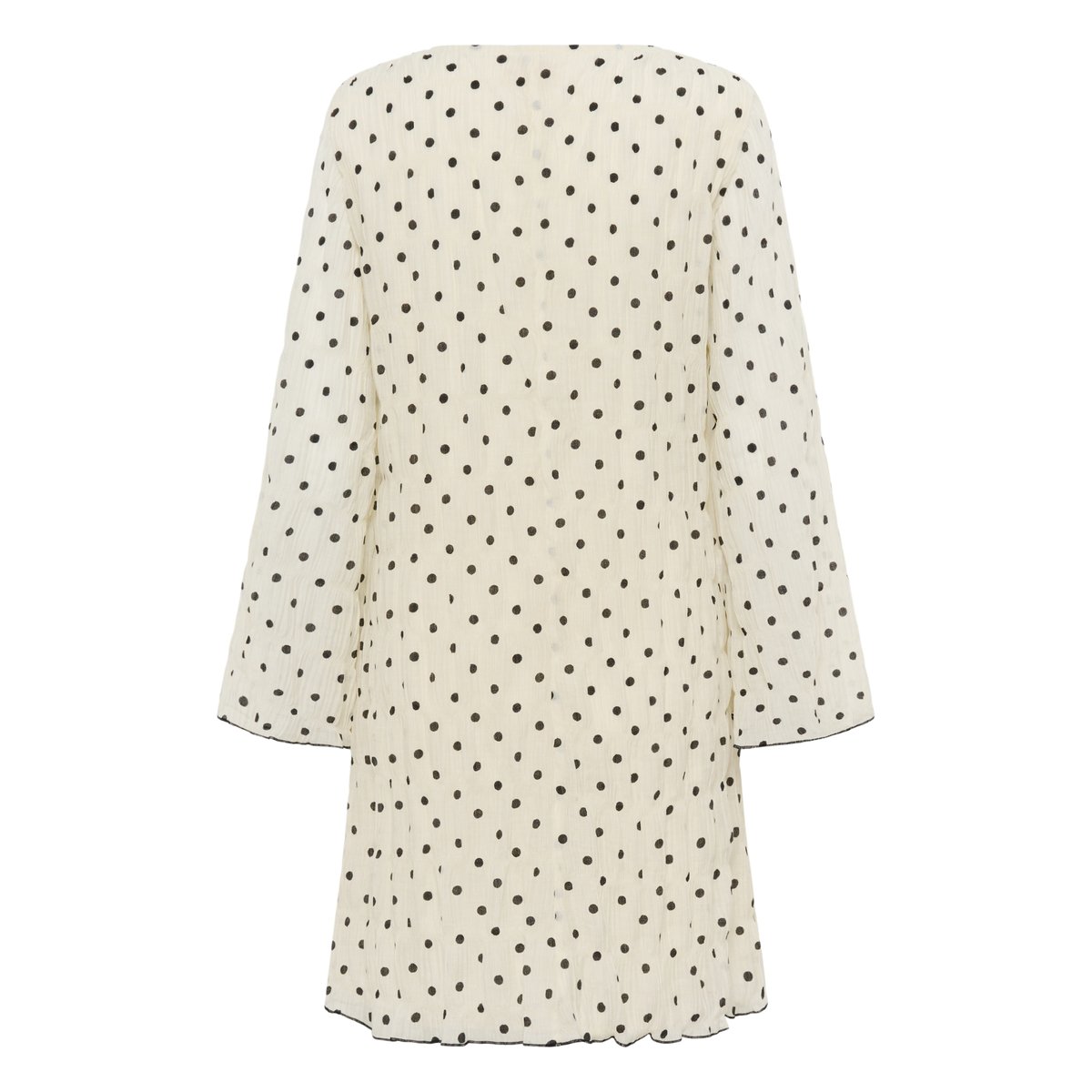 Robe blanc white w. black dot, CREAM