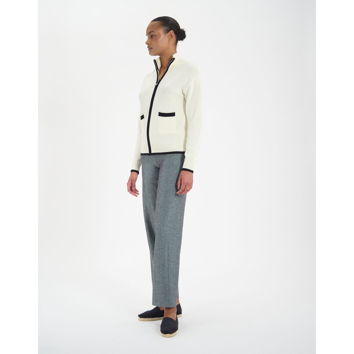Cardigan Atticus en coton écru ecru, INES DE LA FRESSANGE PARIS