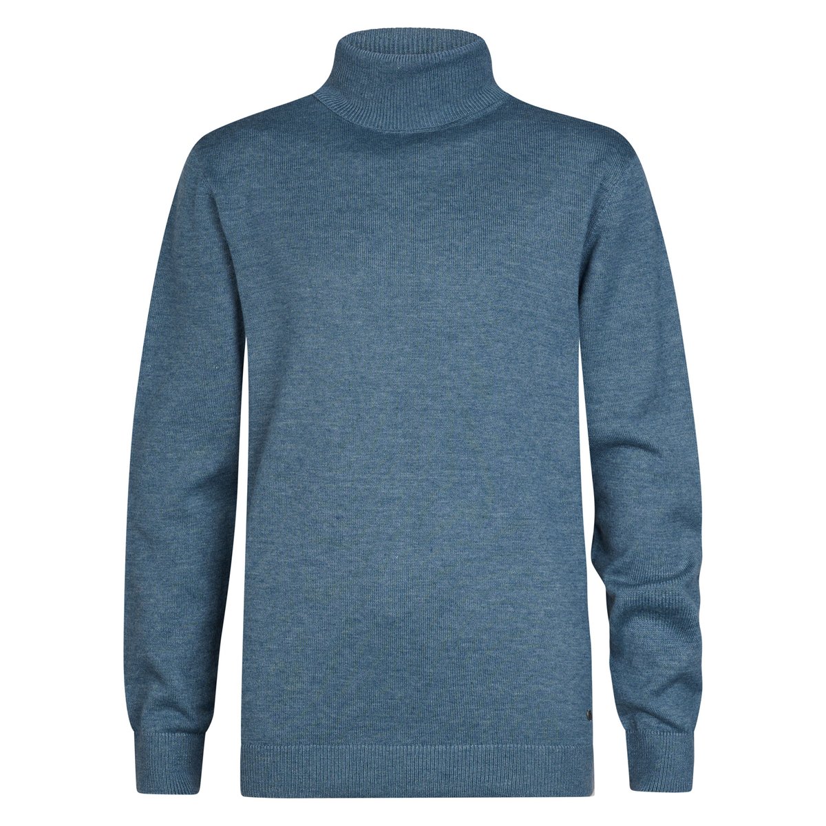 Pull col roulé en maille fine steelshore bleu storm blue, PETROL INDUSTRIES
