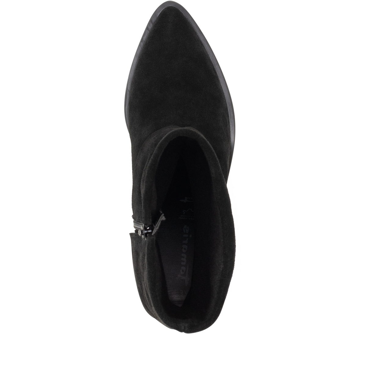 Bottine en cuir noir, TAMARIS