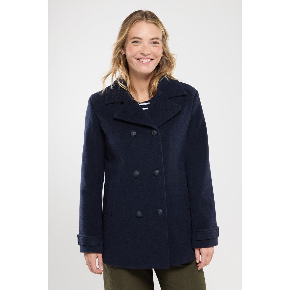 Caban en velours de laine PENFRET rich navy, ARMOR-LUX
