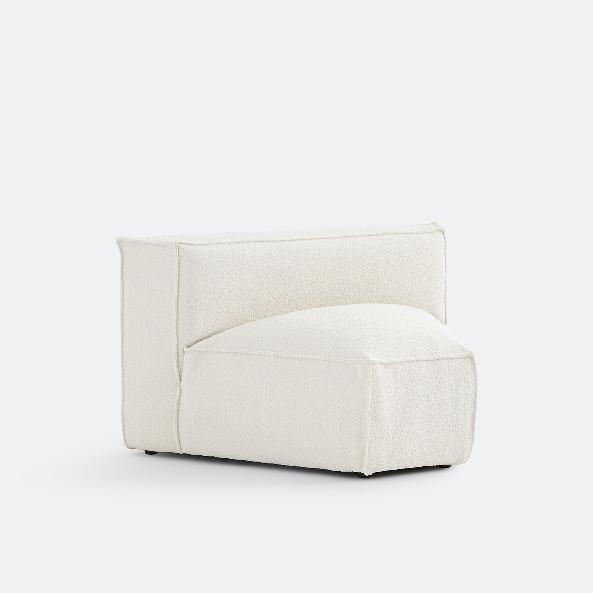 Elément d'angle ouvert pour canapé modulable, en bouclette, SEVEN ecru, LA REDOUTE INTERIEURS