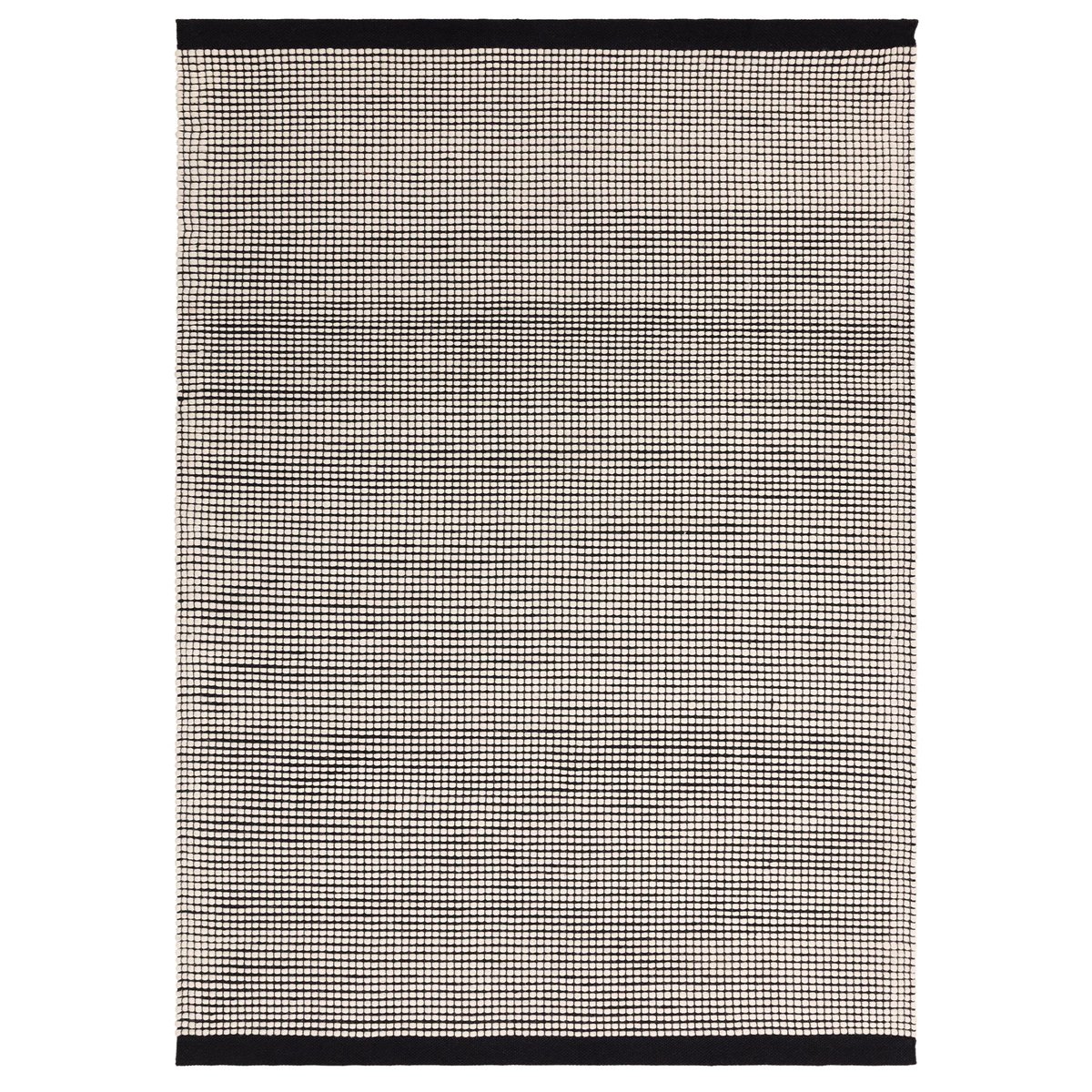 Tapis de salon et chambre en laine FLUB noir, NOVATREND