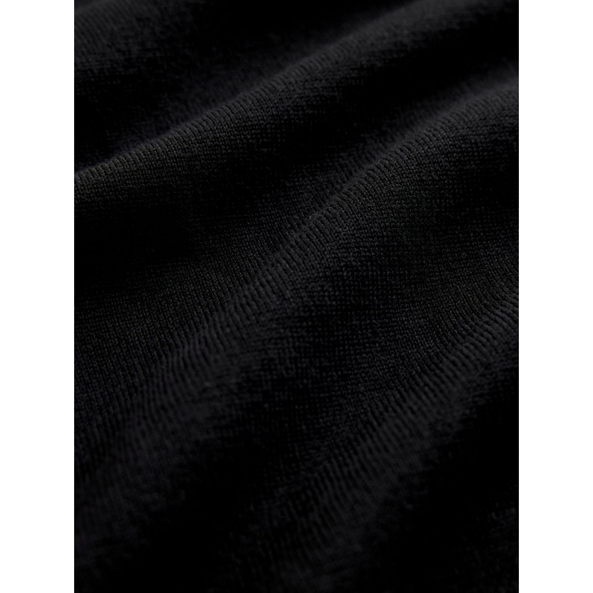 Pull col roulé regular en coton majoritaire noir, NEXT