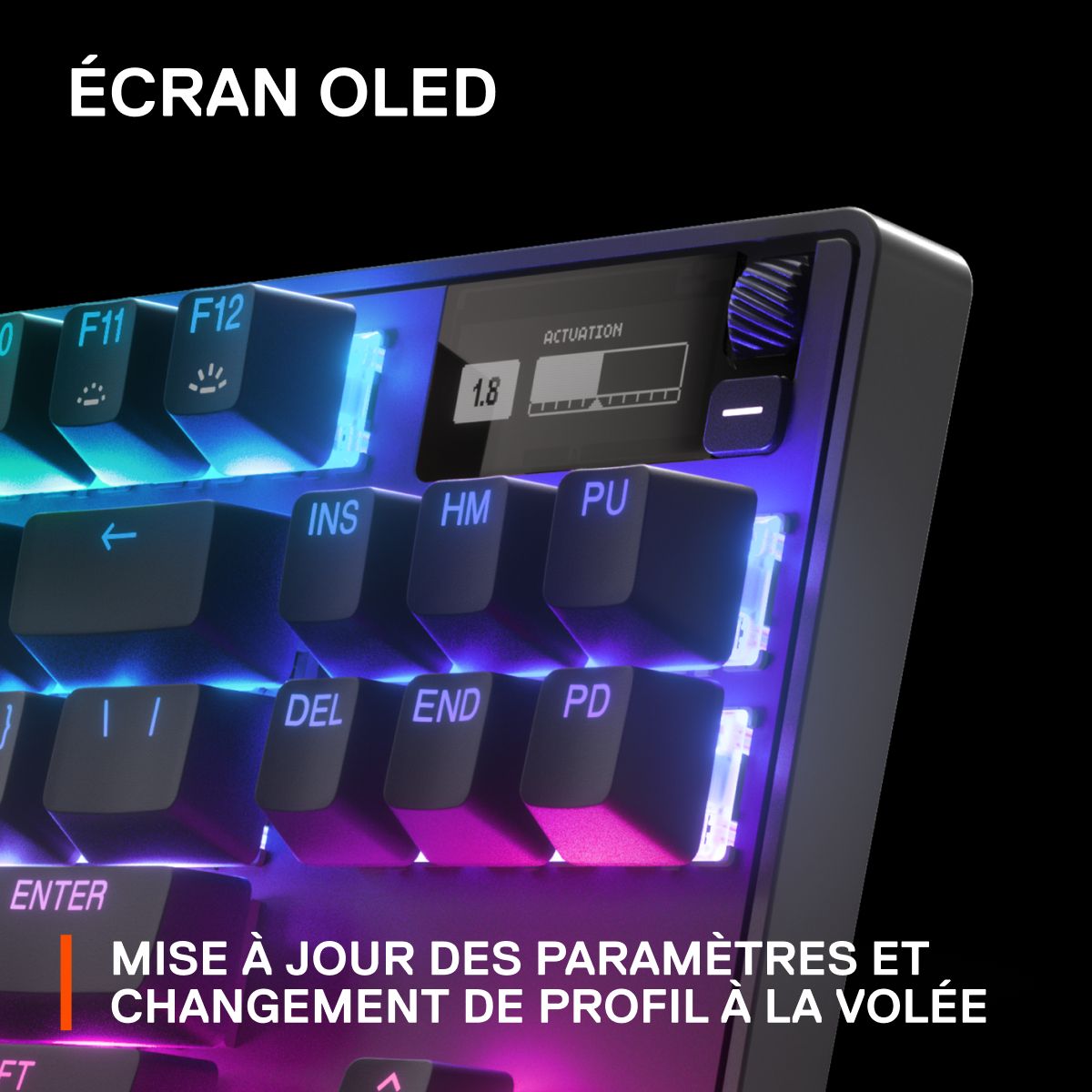 Clavier gamer sans fil APEX PRO TKL WIRELESS noir, STEELSERIES