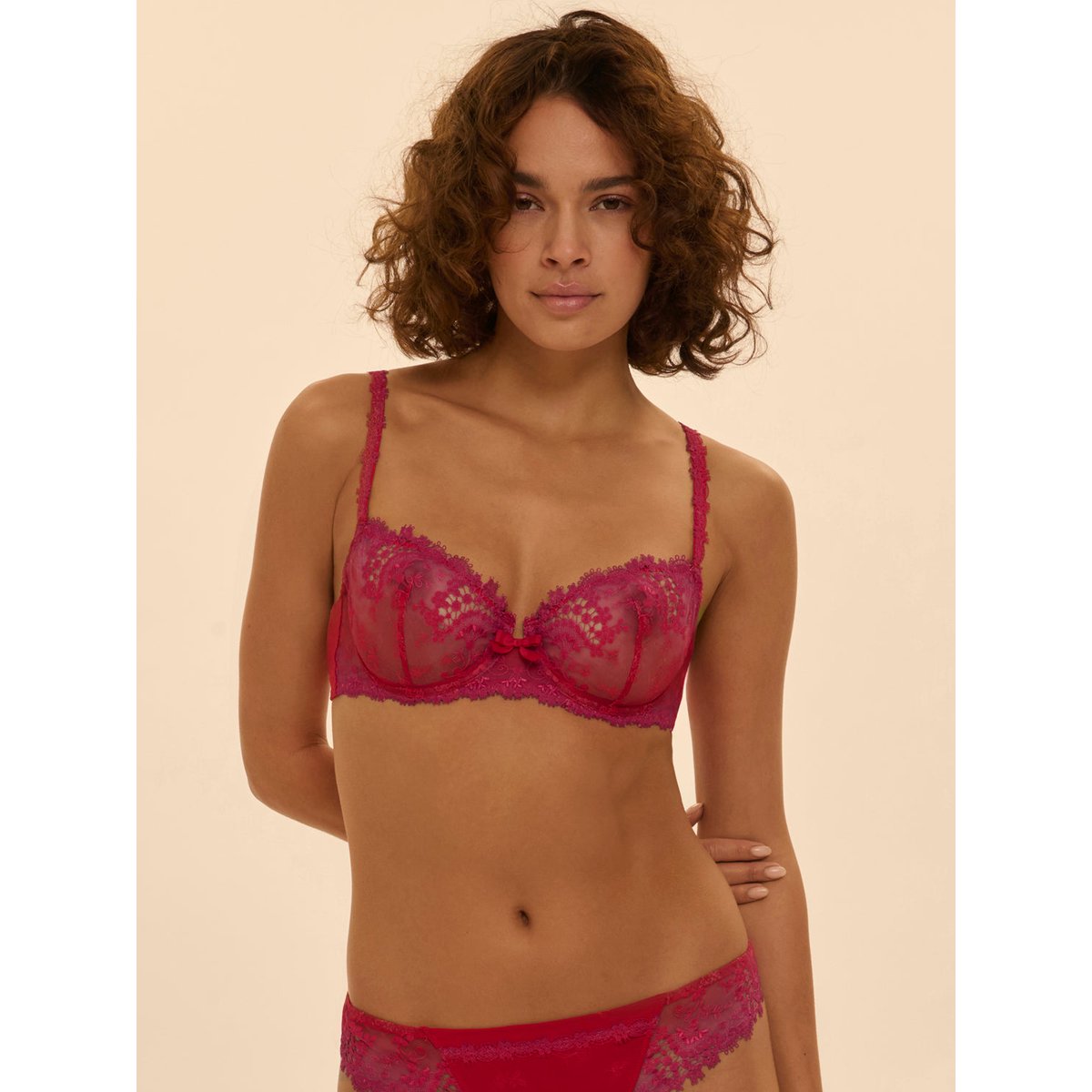 Soutien-gorge corbeille, WISH rouge, SIMONE PERELE