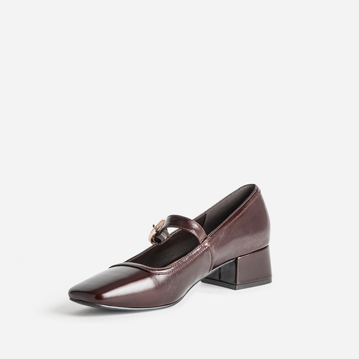 Escarpin en cuir ADELIE chocolat, ERAM