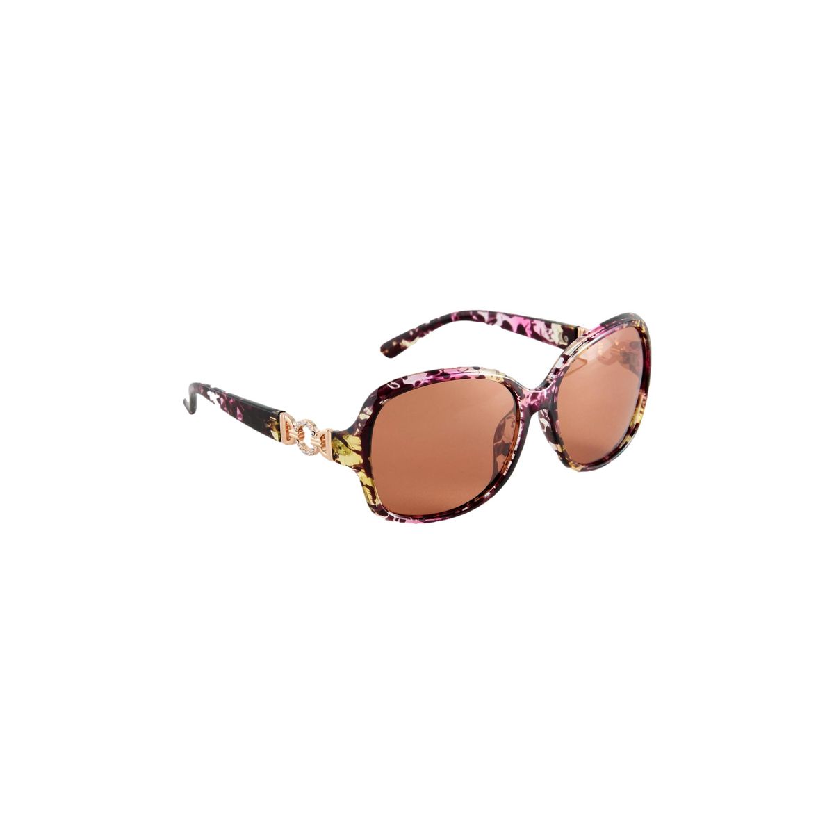 Lunettes de soleil à branches incurvées noir/rose, NEXT