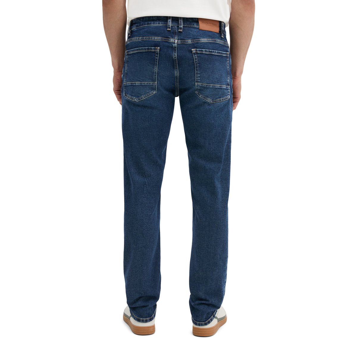 Jeans modèle Kemi regular en coton bio mélangé bleu foncé, MARC O'POLO