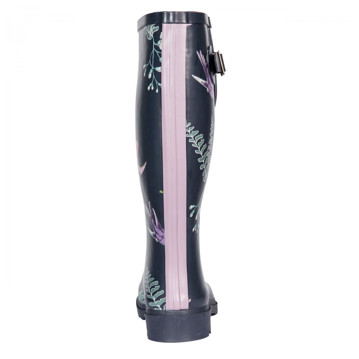 Bottes imperméables ELENA oiseaux noir, TRESPASS