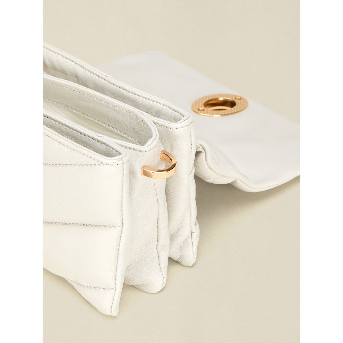 Mini sac matelassé blanc, OLTRE