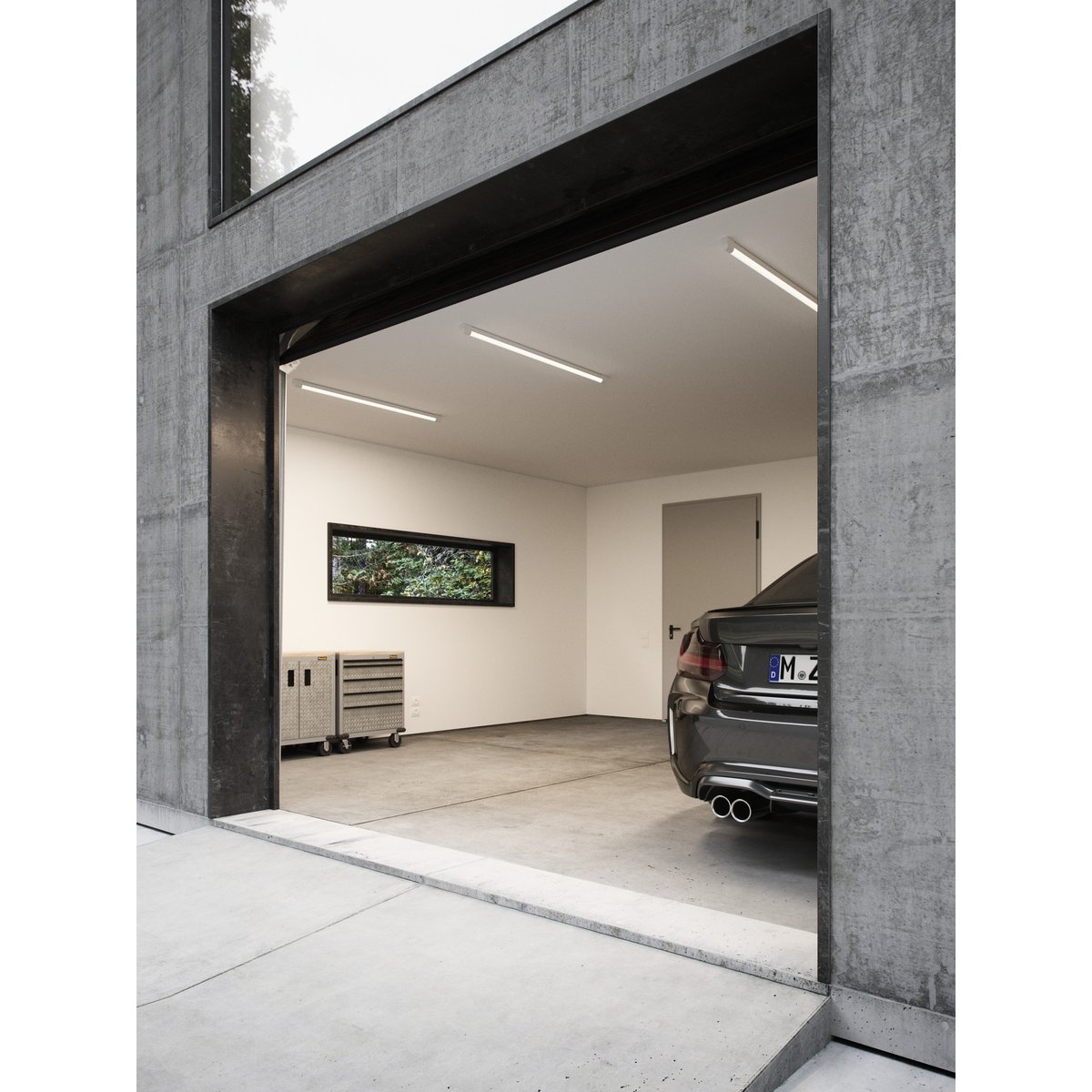 Réglette LED Rectangle et Epuré pour cuisine/garage en plastique, ARLINGTON blanc, NORDLUX