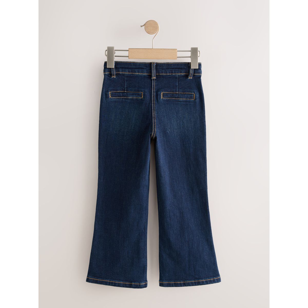 Pantalon évasé denim délavé bleu, NEXT