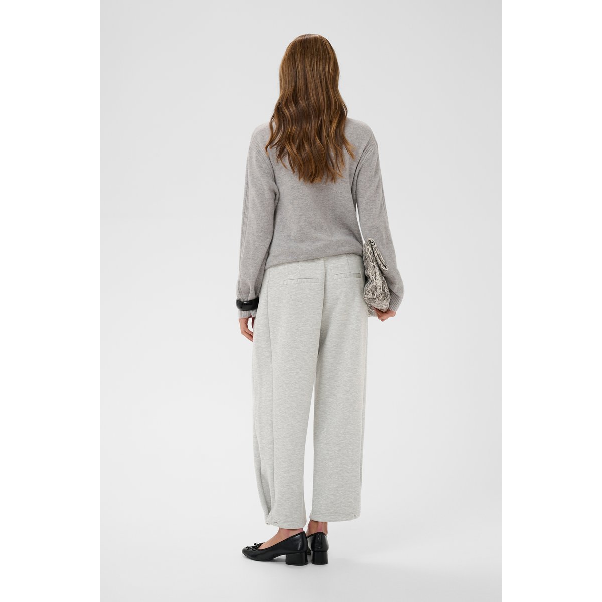Pantalon casual gris light grey melange, CULTURE