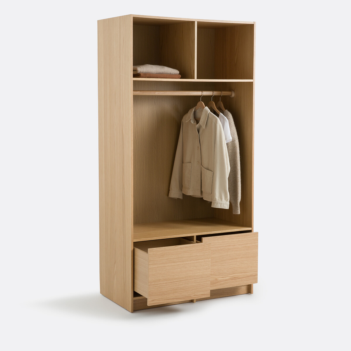 Dressing modulable plaqué chêne L100 cm, Senssia plaqué chêne, LA REDOUTE INTERIEURS
