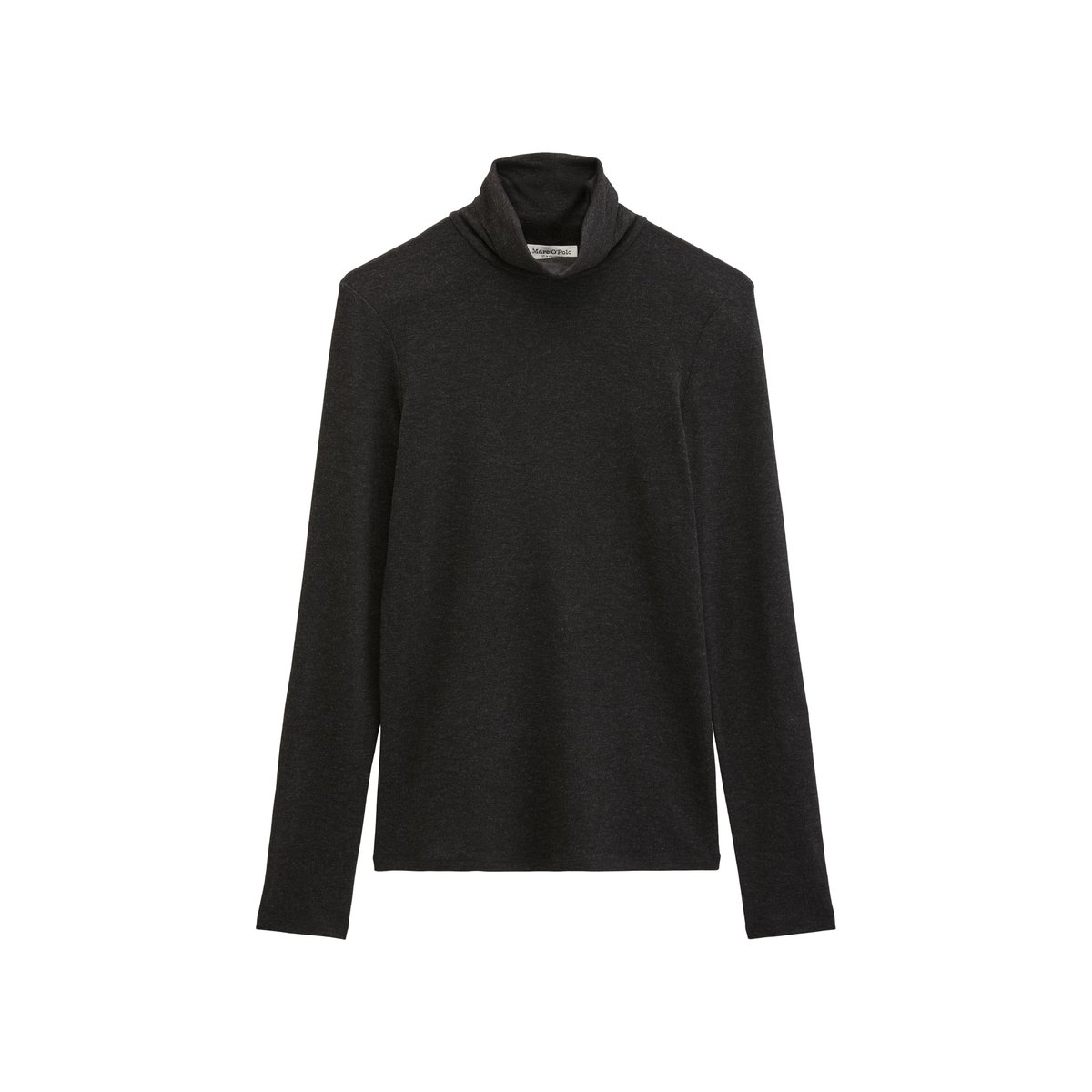 T-shirt à col roulé et manches longues, coupe ajustée en TENCEL™ Modal extensible gris, MARC O'POLO