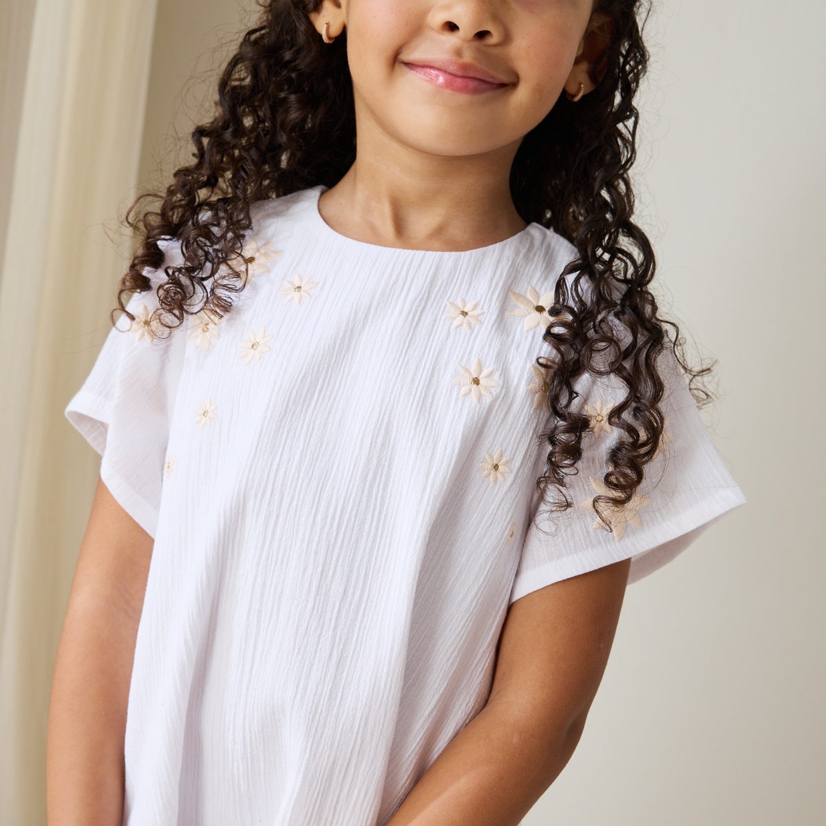 Robe enfant Poésie d'été blanc, PETIT BEGUIN