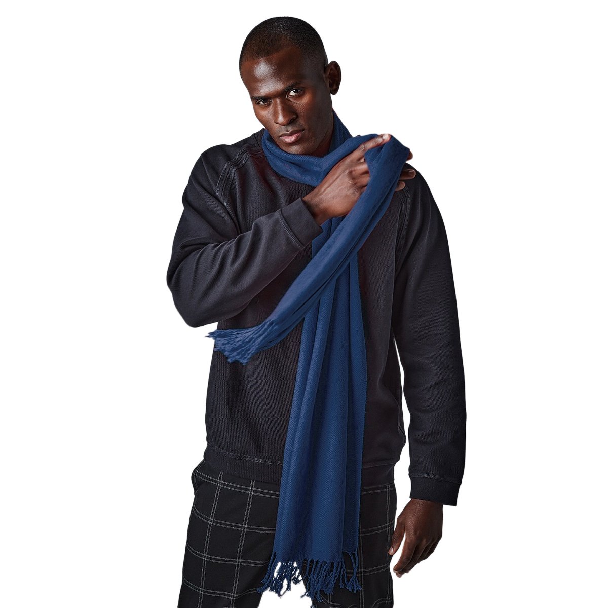 Echarpe tissée CLASSIC bleu marine, BEECHFIELD
