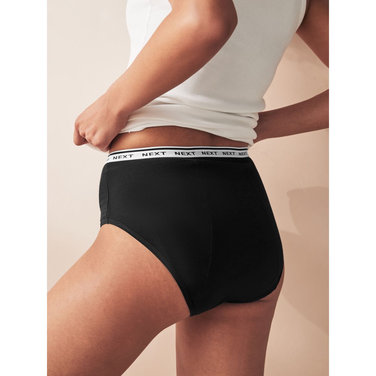 Culotte menstruelle flux abondant, lot de 4 noir, NEXT