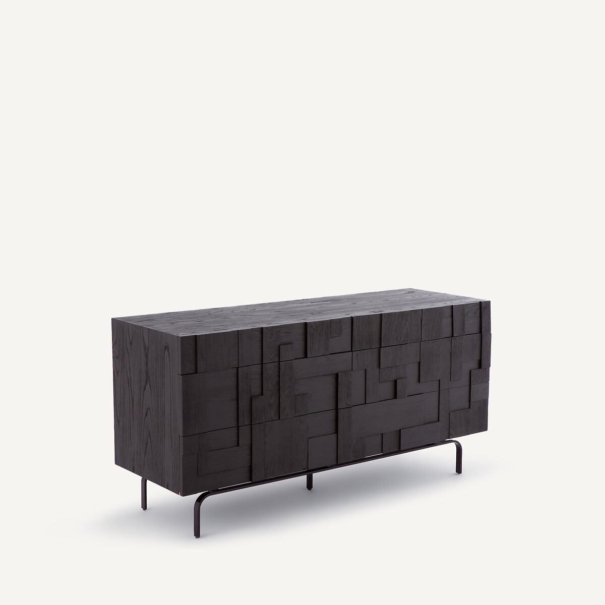 Commode 6 tiroirs plaquée orme teinté, Kimal café grillé, AM.PM