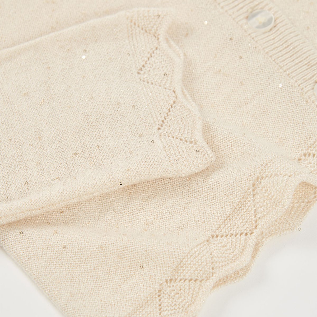 Veste en coton fille blanc, BOBOLI