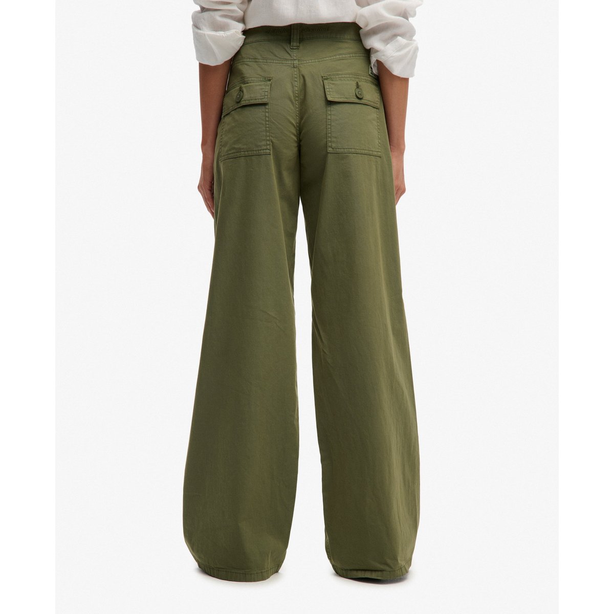 Pantalon Cargo Ample vert olive kaki, SUPERDRY