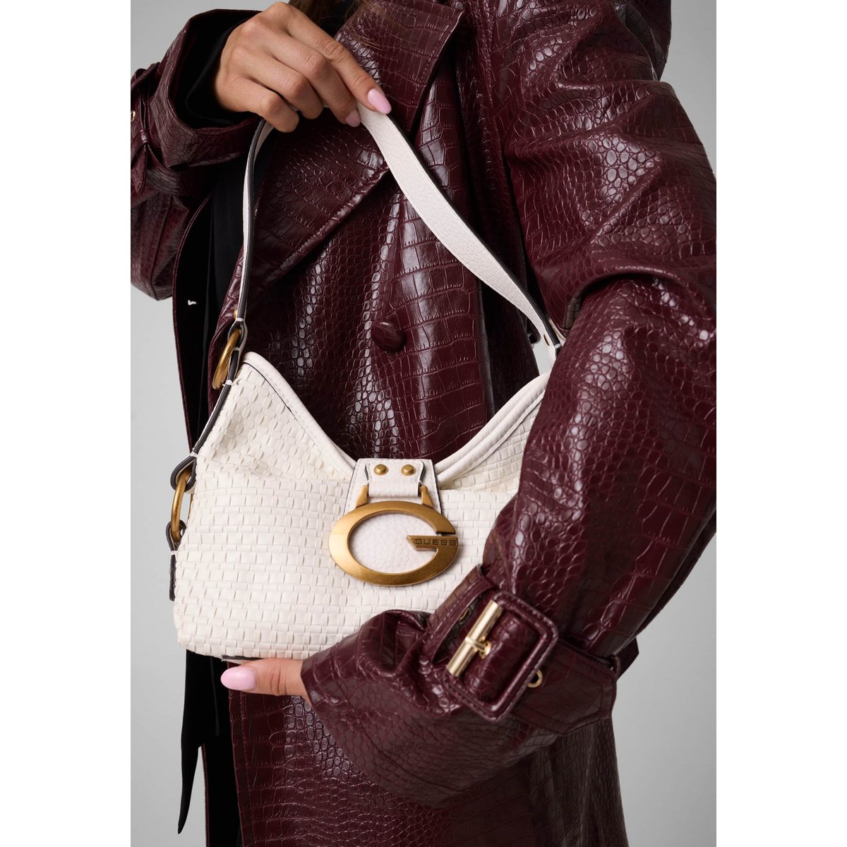 Sac À Épaule Camden blanc, GUESS