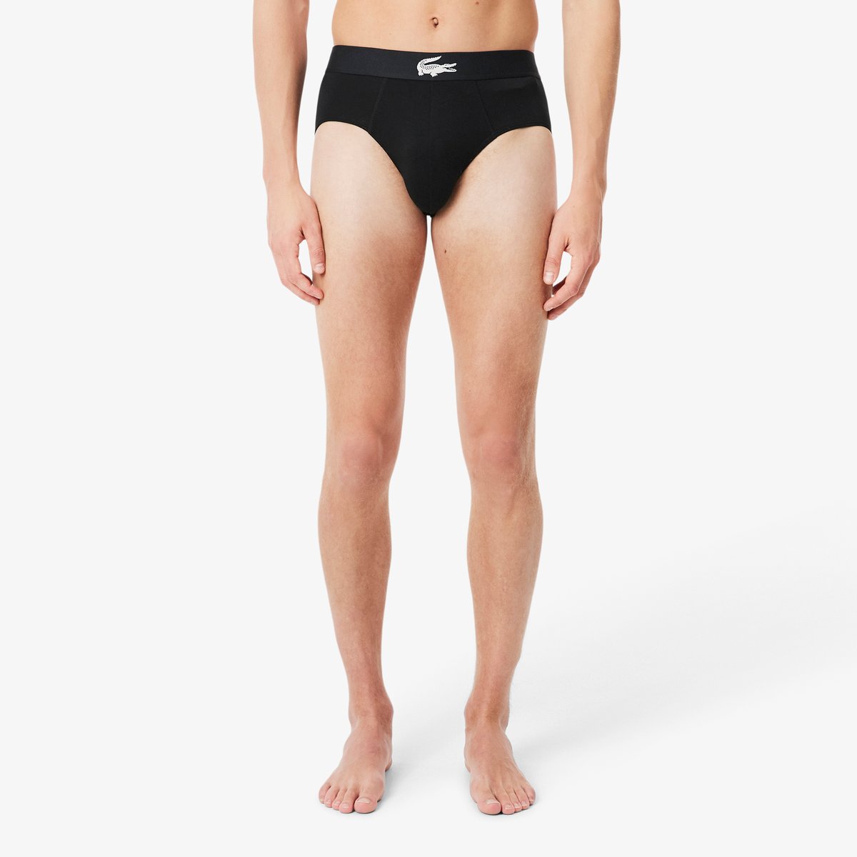 Lot de 3 slips jersey stretch noir-031, LACOSTE