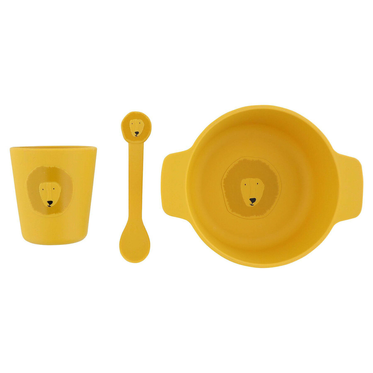 Set repas en silicone Mr Lion jaune, TRIXIE