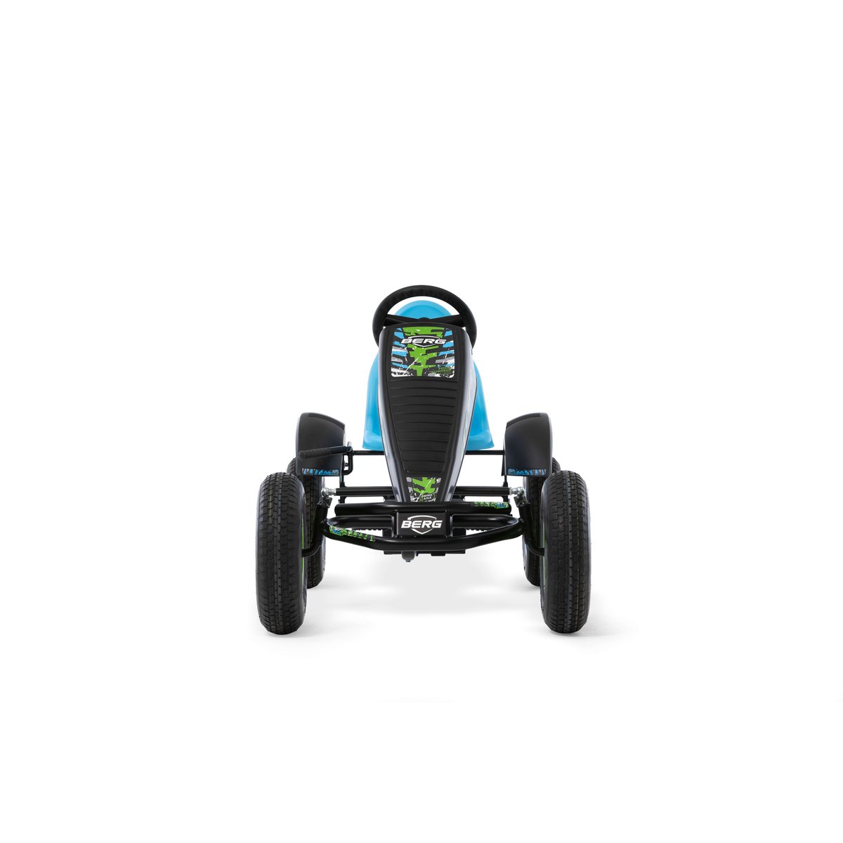 Kart à Pédales pour Enfants, 5+ Ans, XXL X-ite BFR blue/green, BERG TOYS