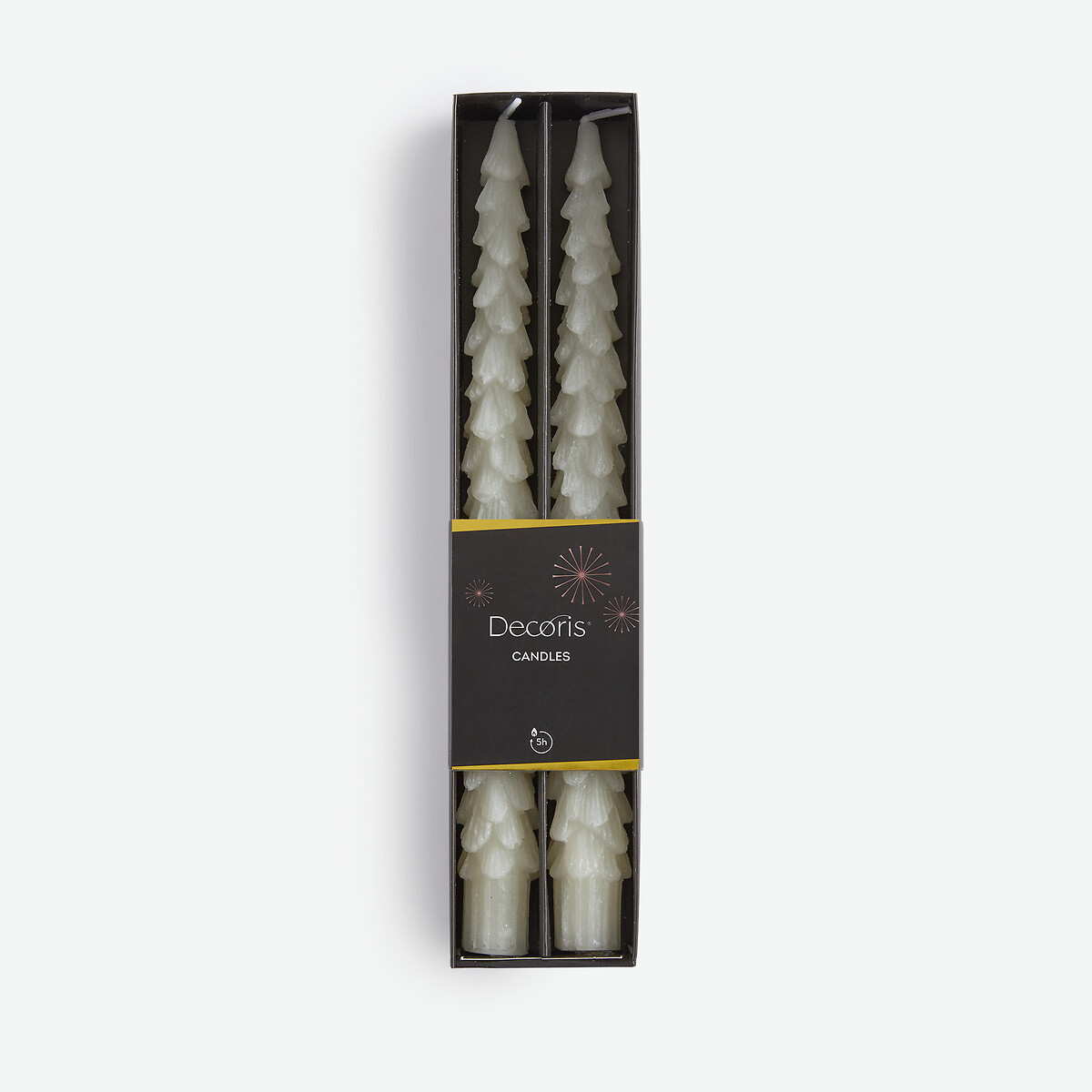 Lot de 2 bougies, forme sapin, en cire, CASPAR ecru, LA REDOUTE INTERIEURS