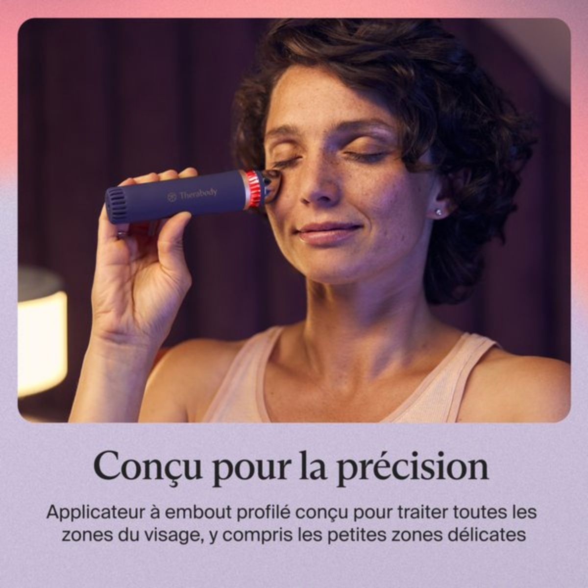 Appareil éclat visage TheraFace anti-cernes indigo couleur unique, THERAGUN
