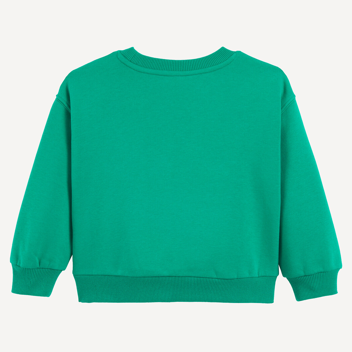 Sweater met ronde hals, dinosaurusprint, molton groen , LA REDOUTE COLLECTIONS