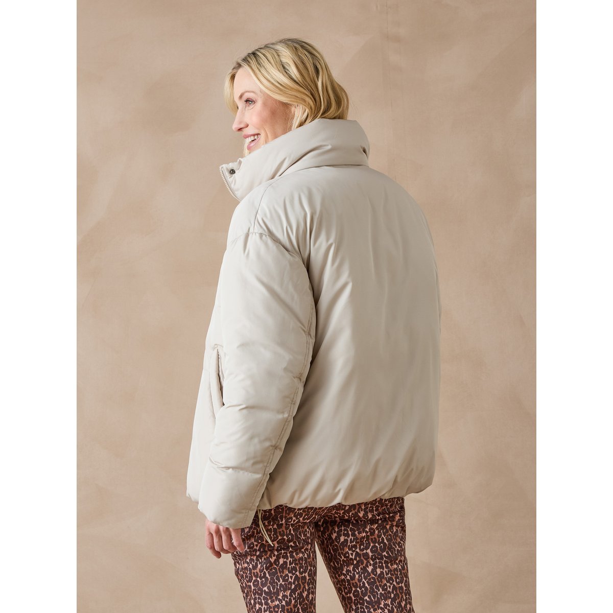 Doudoune courte beige, DAXON