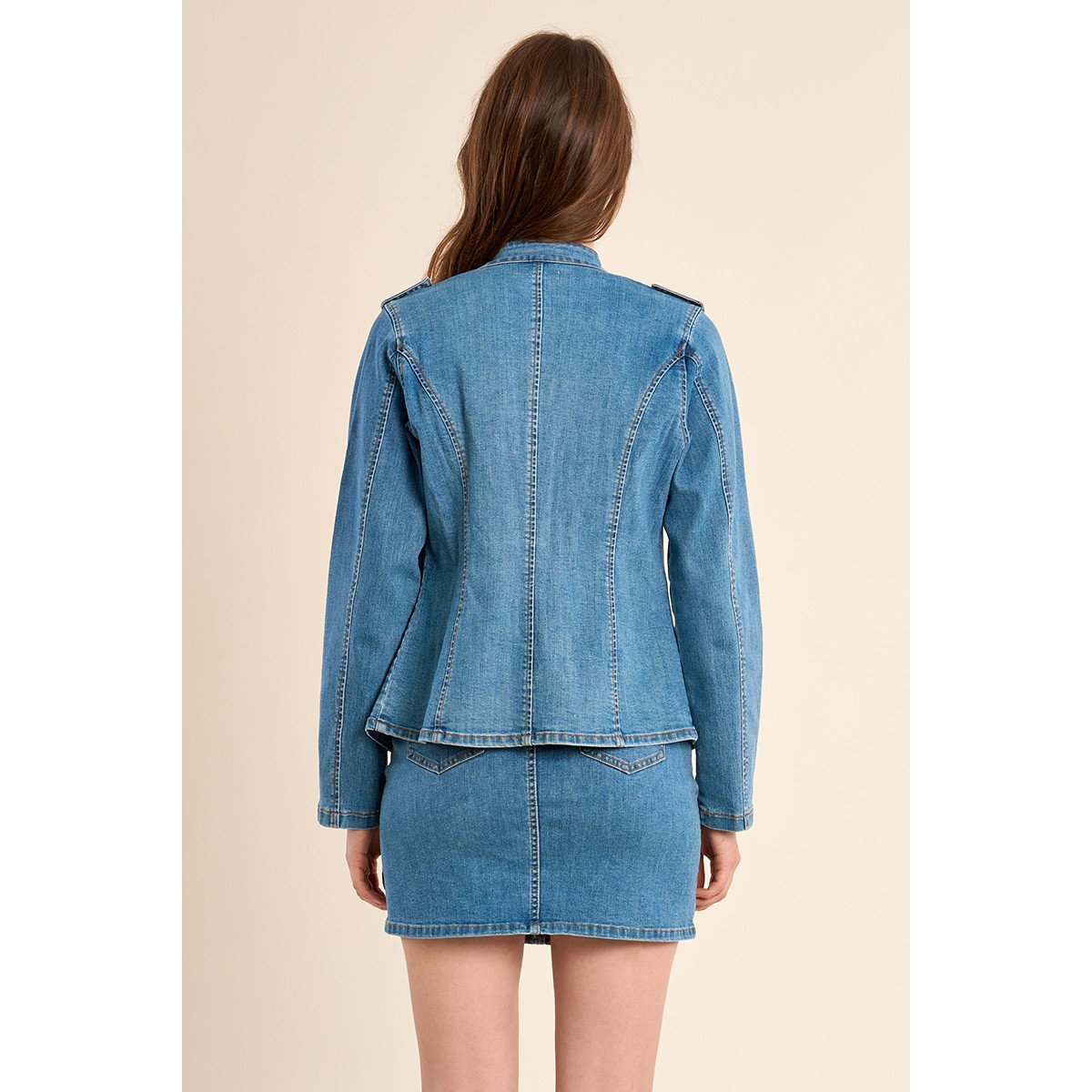 Veste en denim, officier light blue denim, MOLLY BRACKEN