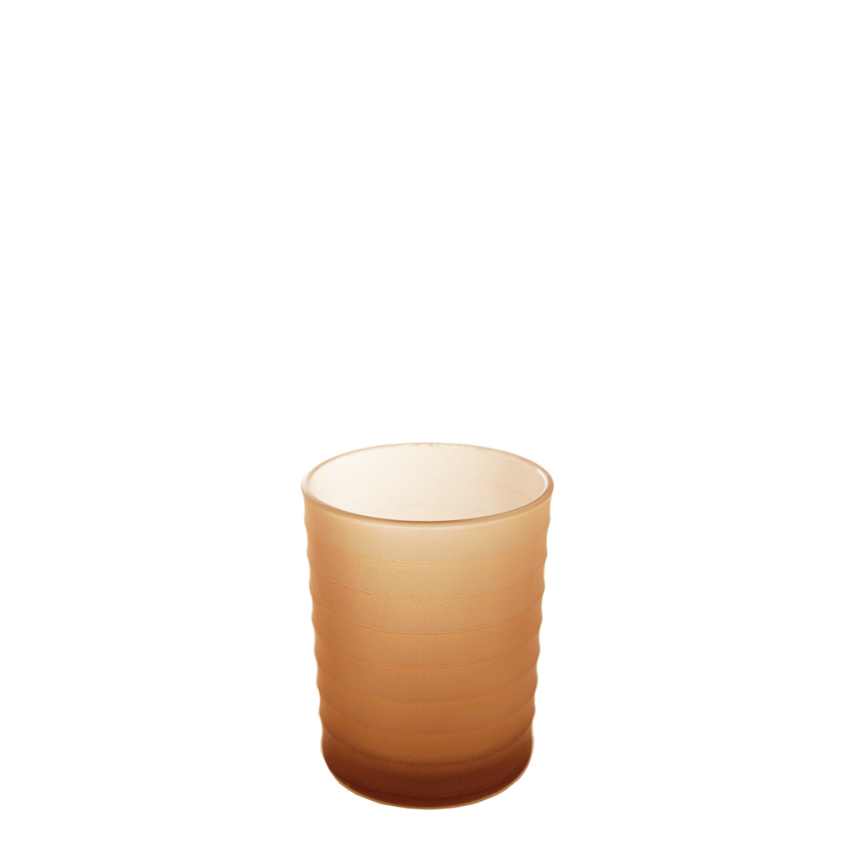 Photophore décoratif en verre dépoli H18 THREE orange, SIA DECO