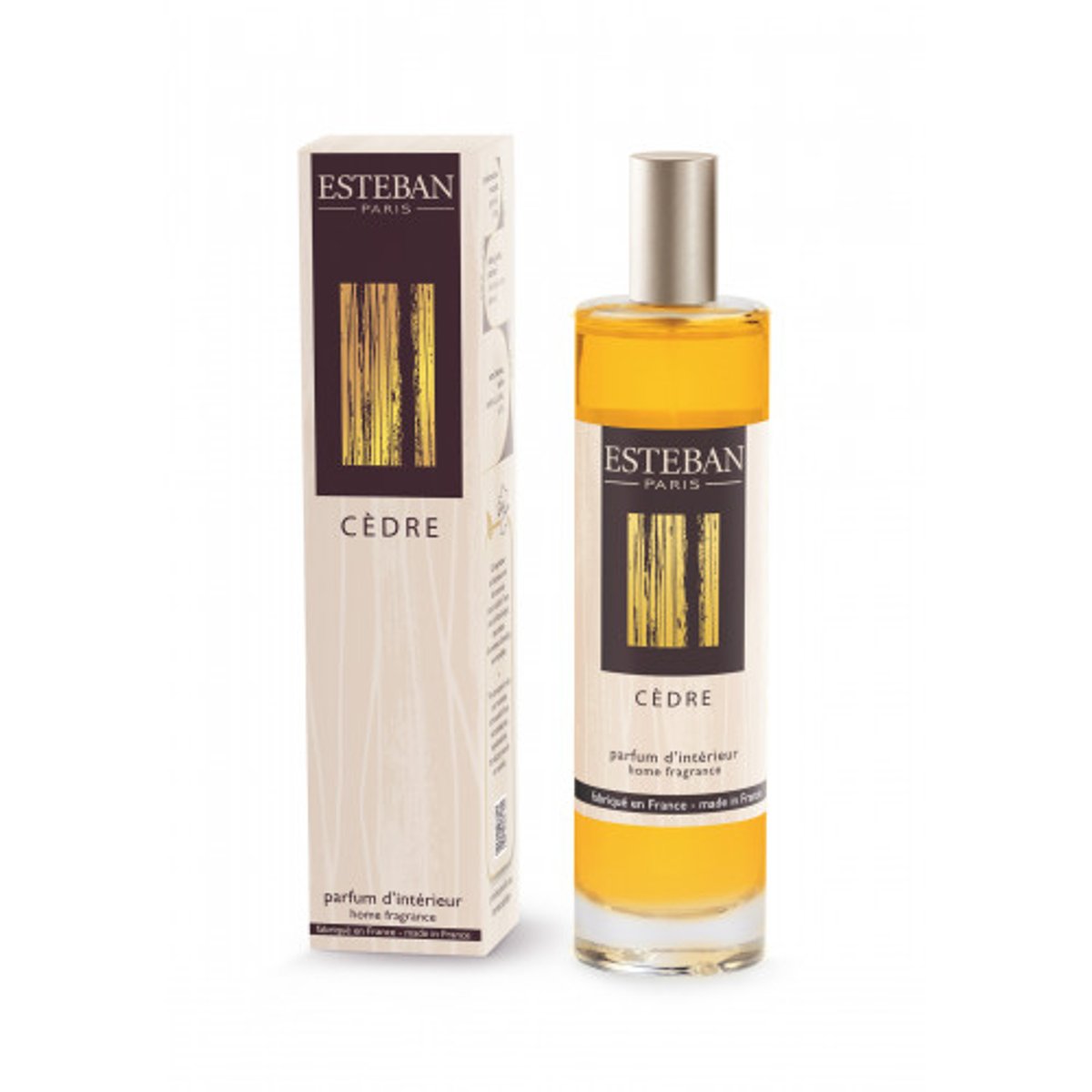Parfum d'intérieur - Vaporisateur 75ml Cedre ESTEBAN transparent, ESTEBAN
