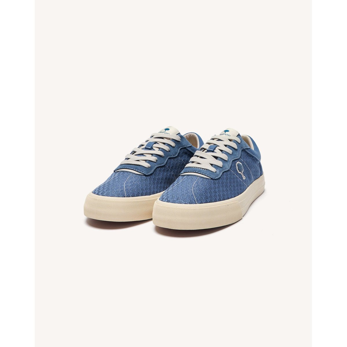 Tennis basses tissu suede NASHI bleu océan, FAGUO