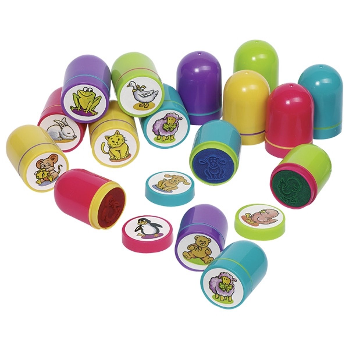 Set de tampons encreurs animaux multicolore, GOKI
